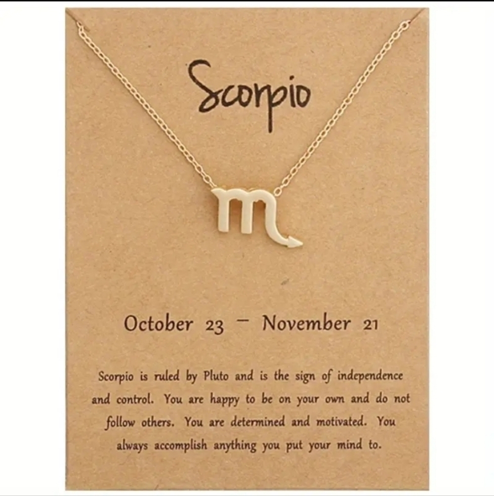 Scorpio Zodiac Symbol Pendant Necklace